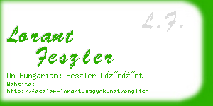 lorant feszler business card